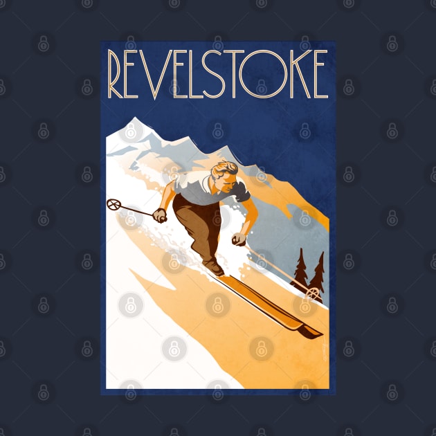 Retro vintage ski Revelstoke Poster by SFDesignstudio