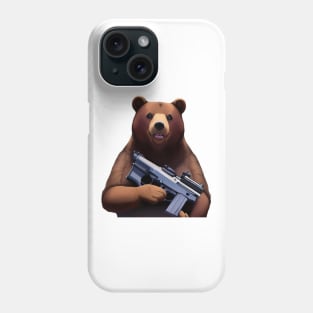 Bear Gun Sticker Phone Case