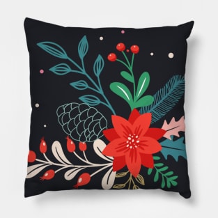 Digital flowers Art Pillow