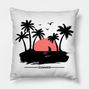 Summer. Tropical Paradise design Pillow