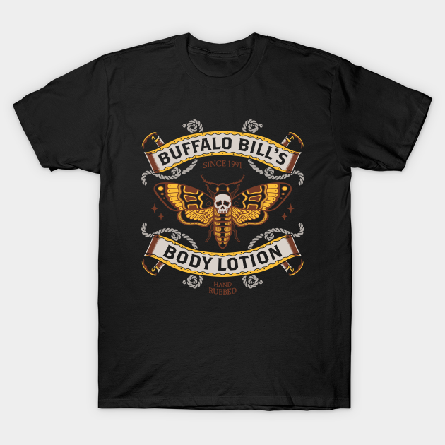 Discover Buffalo Bill's Body Lotion - Horror Movie - Distressed Vintage Tattoo - Silence Of The Lambs - T-Shirt