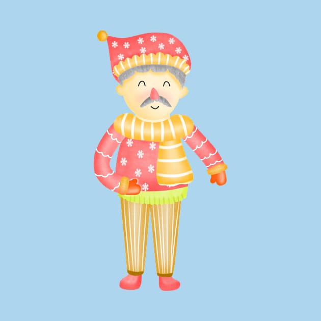 Cute santa claus boy by Onanong art design shop.