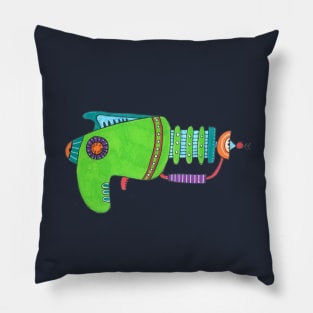 Green Alien Pistol Pillow