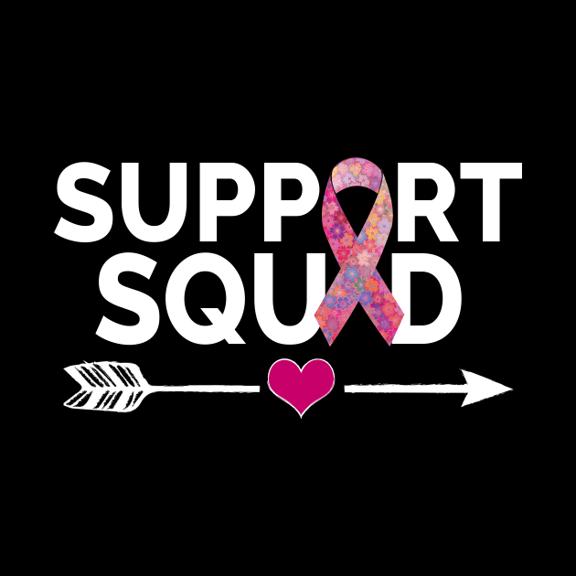 Breast Cancer Support Squad - Pink Breast Cancer Ribbon by CoolandCreative