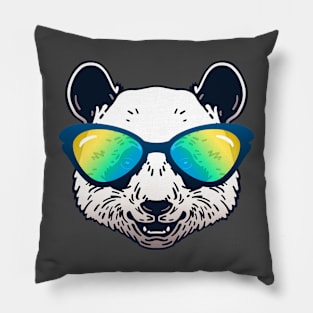 Summer Vibes Panda with Sunglasses Pillow