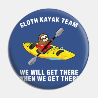 sloth kayak team Pin