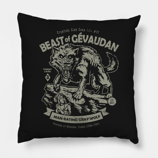 Beast of Gevaudan Pillow by heartattackjack