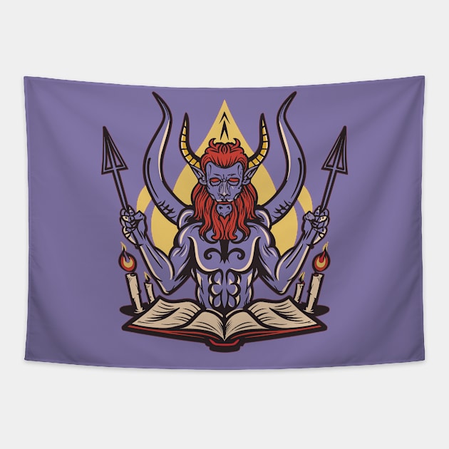 Alchemy Apparel: Spiritual Elegance Tapestry by Lucifer