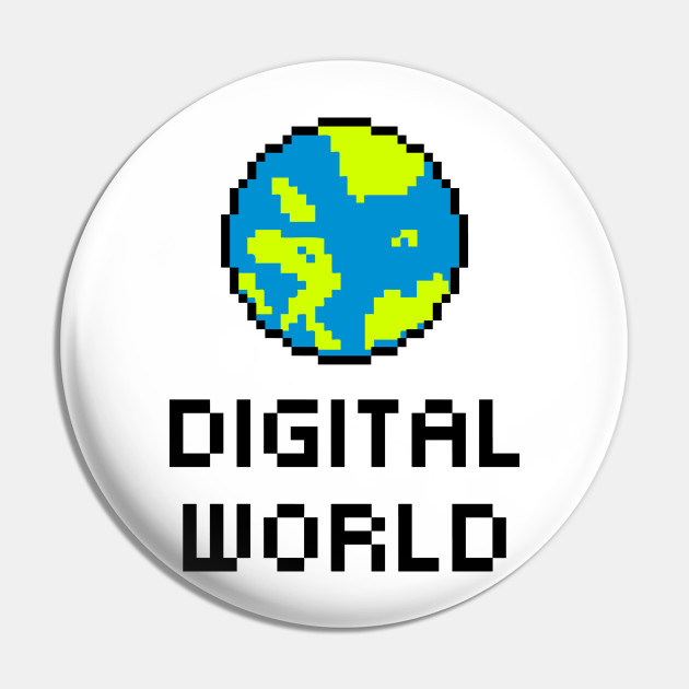 Digital World 8bit Pixel Earth Logo Art Earth Pin Teepublic De Inspirational designs, illustrations, and graphic elements from the world's best designers.