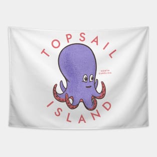 Topsail Island, NC Summertime Vacationing Octopus Tapestry