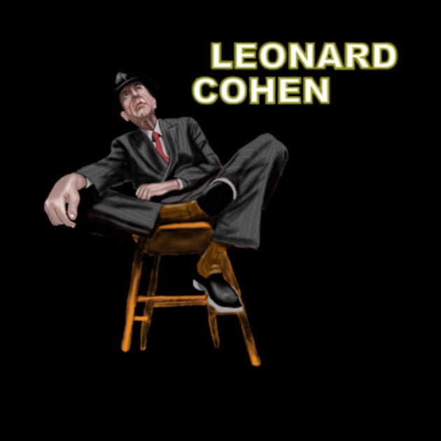 Leonard Cohen by shadowNprints