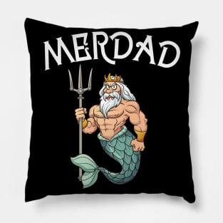 Merdad Father Of The Mermaid Girl Pillow