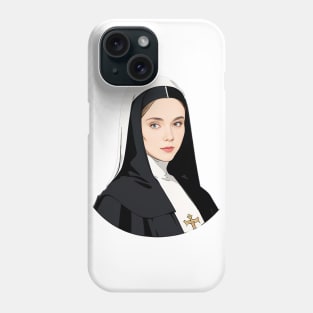 Illustration of a Young Catholic Nun Phone Case