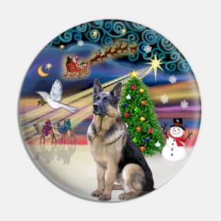 "Christmas Magic" with a German Shepherd Pin