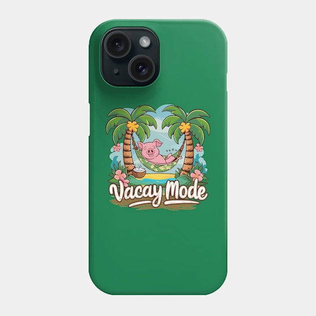 Aloha Hawaiian Pig Vacay Mode Phone Case by Moulezitouna