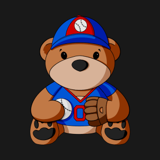 Baseball Player Teddy Bear T-Shirt