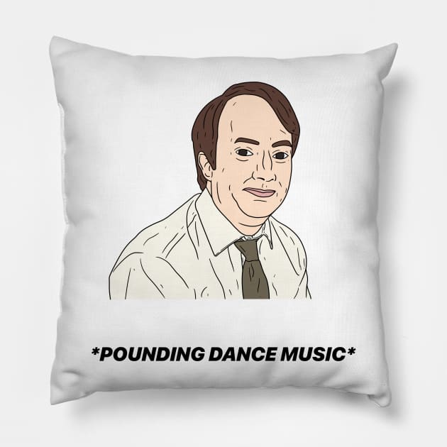 MARK CORRIGAN | POUNDING DANCE MUSIC Pillow by tommytyrer