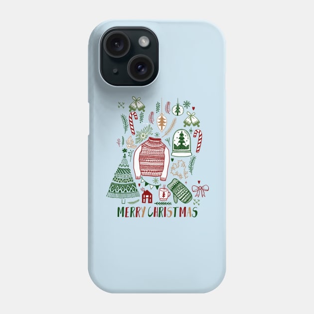 Christmas stockings - Happy Christmas and a happy new year! - Available in stickers, clothing, etc Phone Case by Crazy Collective