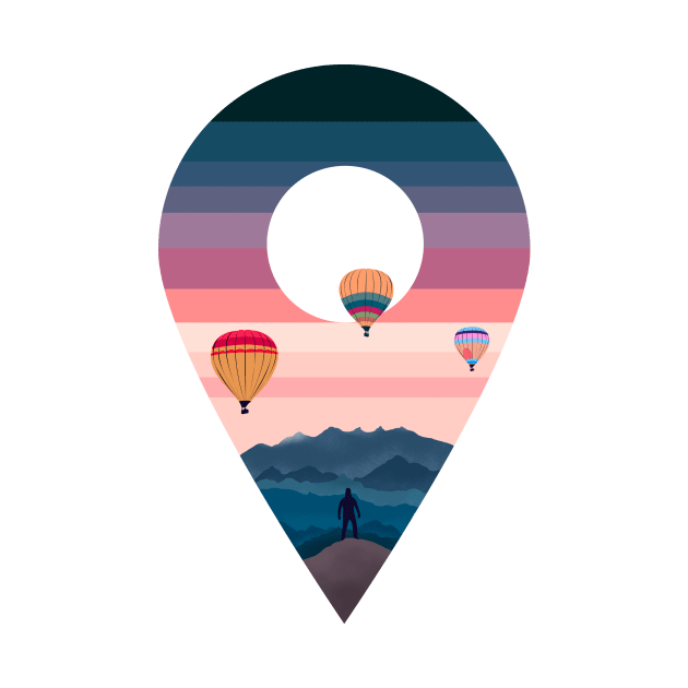 landscape of balloons by Eoli Studio