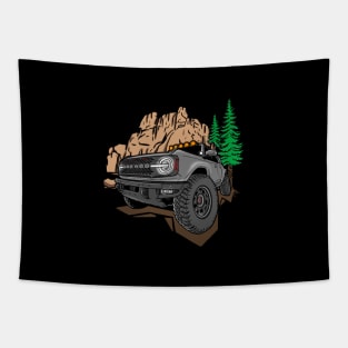 Ford Bronco Design - Grey Bronco Tapestry