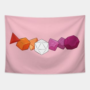 Pride Dice Sunset Lesbian Tapestry