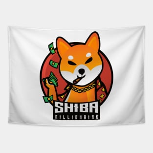 SHIBA Millionaire - SHIB Shiba Inu Crypto Tapestry