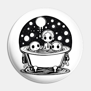 Dark Days Tub Time in the Creepy Cosmos Pin