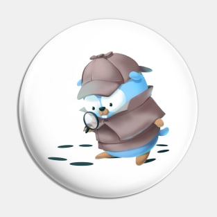 Golang Gopher Detective Pin