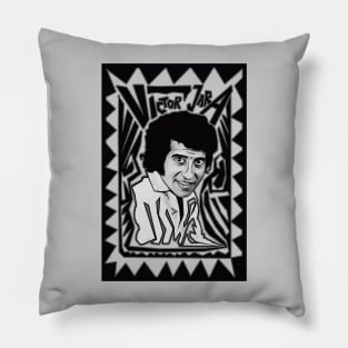 Victor Jara in Black and White Pillow