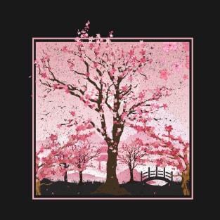 Sakura Pink Flower Blossom Japanese Cherry Blossom T-Shirt