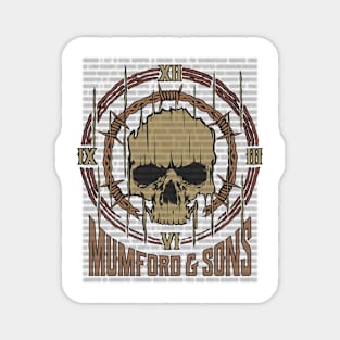 Mumford & Sons Vintage Skull Magnet