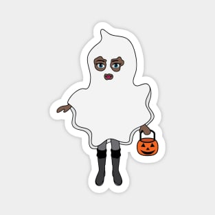 Ghost Halloween Trick or Treat Sticker 3 Magnet