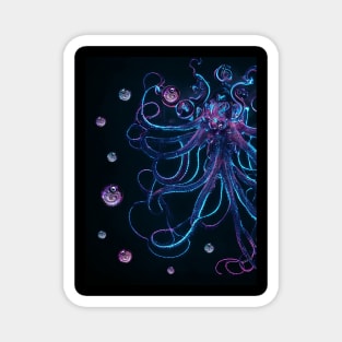 Neon Octopus Magnet