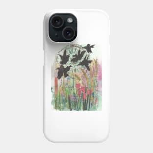 Crows in summer, birds have flown the nest Phone Case