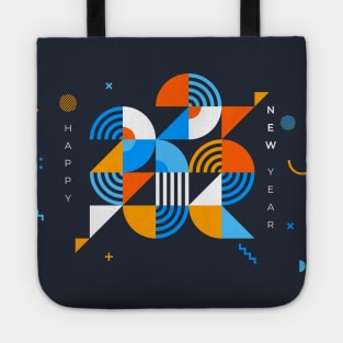 Happy New Year 2022 // Modern Geometric Design Tote