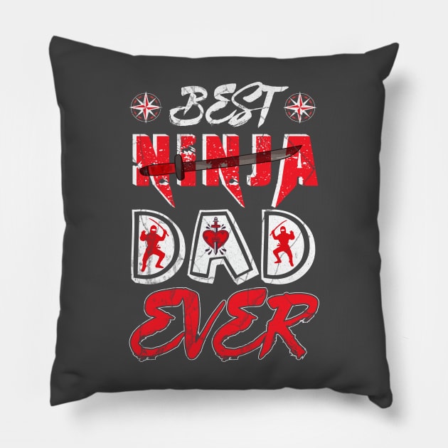 Best Ninja Dad Pillow by Kingdom Arts and Designs