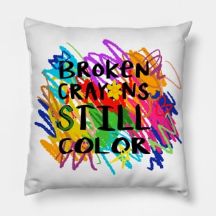 Broken Crayons Pillow