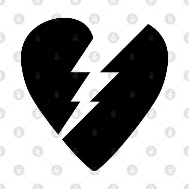 Black Broken Flash Heart by TMBTM