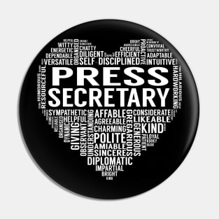 Press Secretary Heart Pin