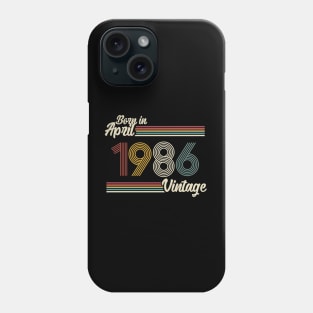 Vintage Born in April 1986 Phone Case