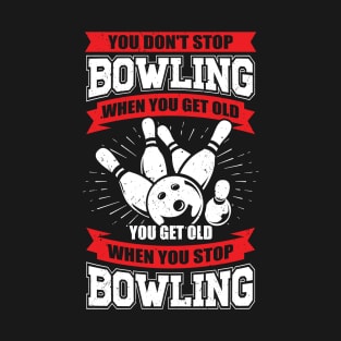 Bowling Old Man Grandpa Bowler Grandfather Gift T-Shirt