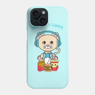 Yes i am a gamer, cute cat playing Phone Case