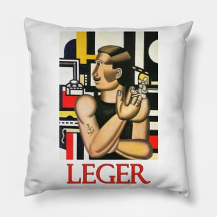 The Mechanic by Fernand Leger Pillow