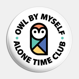 Owl by myself. Alone time club. Pin