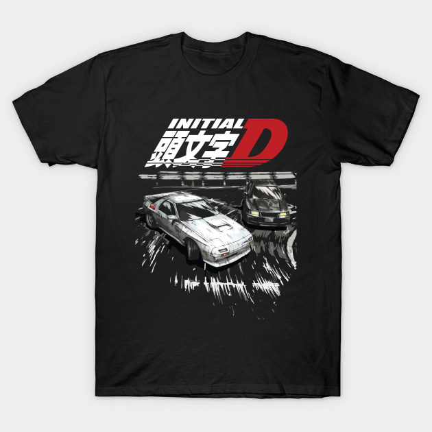 Initial D - Mountain Drift Racing Tandem EVO iii vs FC rx-7 - Initial D - T-Shirt