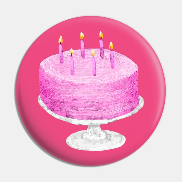 Pink Birthday Cake Pin by pastanaut