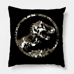 Flower Jurssic Black and Whites Pillow