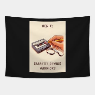 Gen X: Cassette Rewind Warriors, view 1 Tapestry