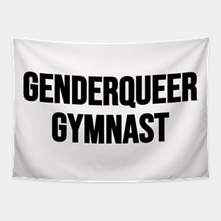 GENDERQUEER GYMNAST (Black text) Tapestry