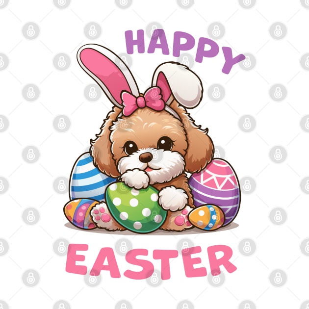 Maltipoo Easter Bunny by SergioArt